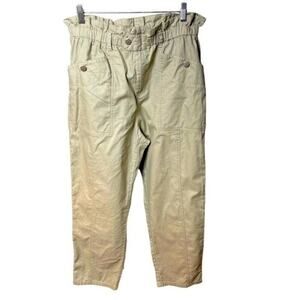 Paper Bag Cargo Pants, High Rise, Casual, Relaxed, Weekend Beach Lounge L